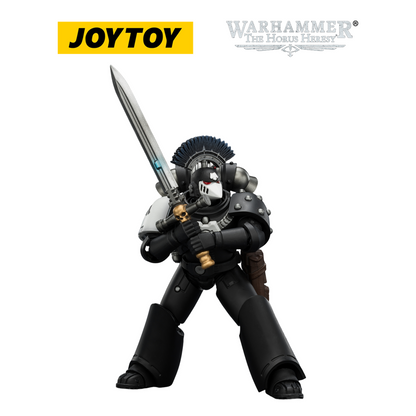 JOYTOY Warhammer The Horus Heresy - Raven Guard MkVI Sergeant with Power Sword, Bolter and Plasma Pistol (1/18 Scale)