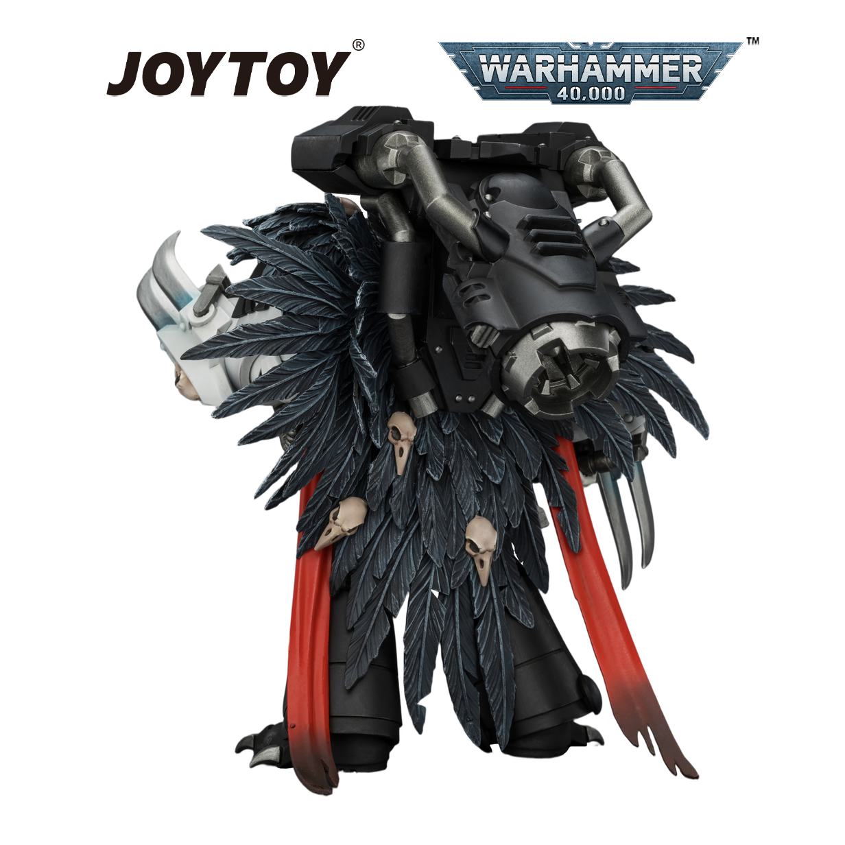 JOYTOY Warhammer 40,000 - Raven Guard, Chapter Master Aethon Shaan, with Claws of Severax and Heavy Bolt Pistol (1/18 Scale) Preorder