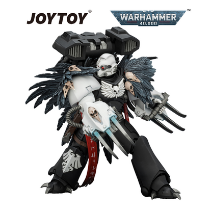 JOYTOY Warhammer 40,000 - Raven Guard, Chapter Master Aethon Shaan, with Claws of Severax and Heavy Bolt Pistol (1/18 Scale) Preorder
