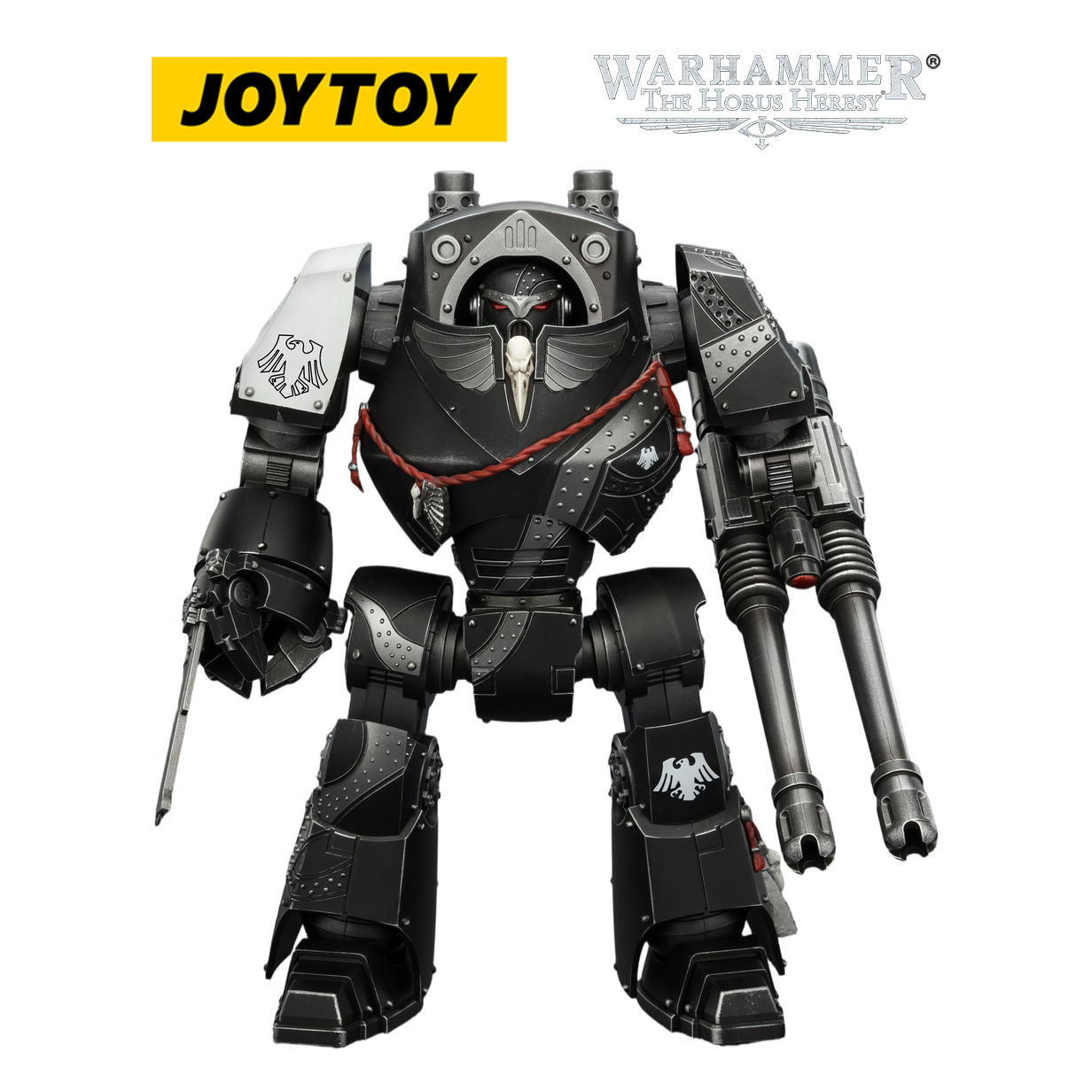 JOYTOY Warhammer The Horus Heresy - Raven Guard Contemptor Dreadnought with Gravis autocannon and Chainfist (1/18 Scale)