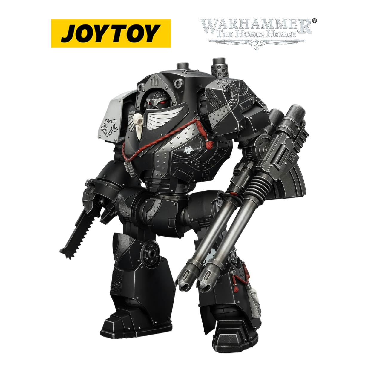JOYTOY Warhammer The Horus Heresy - Raven Guard Contemptor Dreadnought with Gravis autocannon and Chainfist (1/18 Scale)