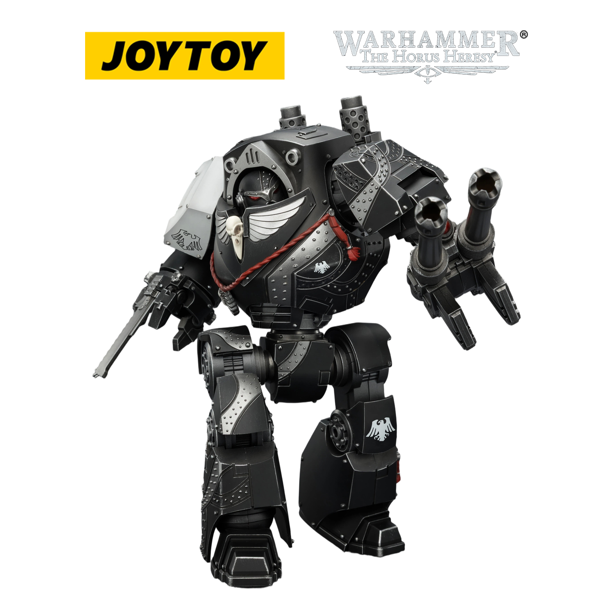 JOYTOY Warhammer The Horus Heresy - Raven Guard Contemptor Dreadnought with Gravis autocannon and Chainfist (1/18 Scale)
