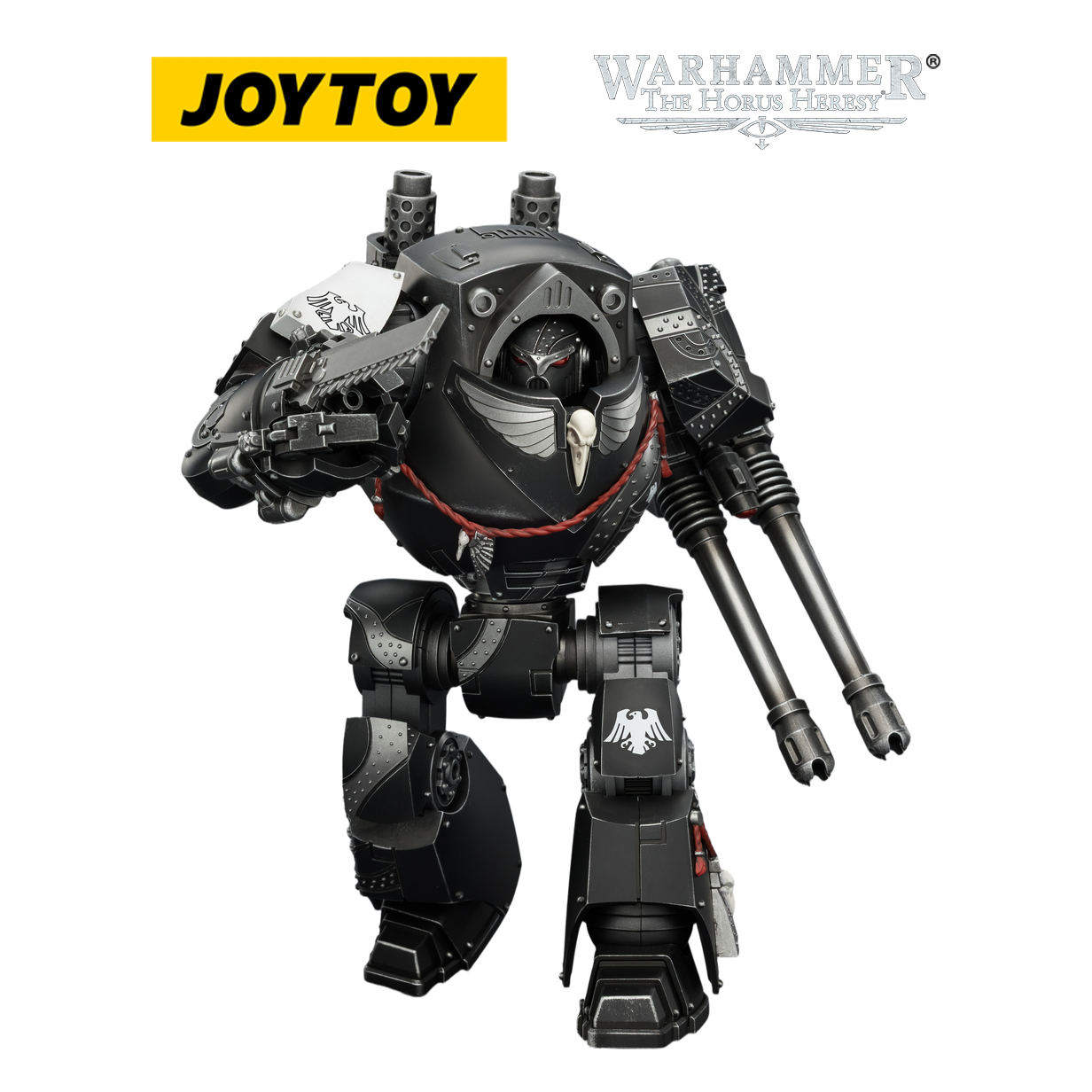 JOYTOY Warhammer The Horus Heresy - Raven Guard Contemptor Dreadnought with Gravis autocannon and Chainfist (1/18 Scale)