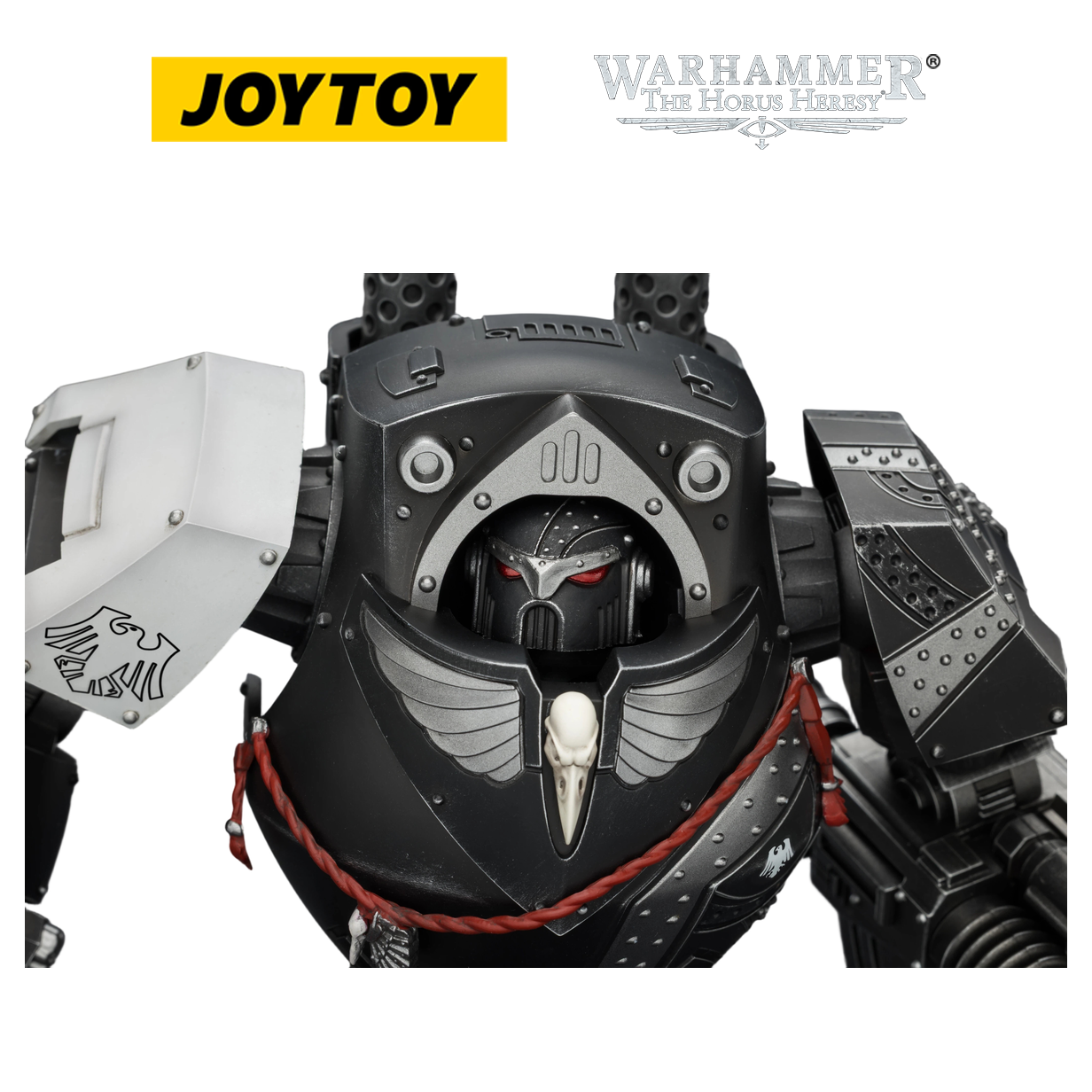 JOYTOY Warhammer The Horus Heresy - Raven Guard Contemptor Dreadnought with Gravis autocannon and Chainfist (1/18 Scale)