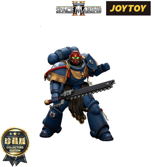 JoyToy Warhammer 40,000: Space Marine 2 Action Figure - Ultramarines, Sergeant Gadriel - Collector’s Edition (1/18 Scale)