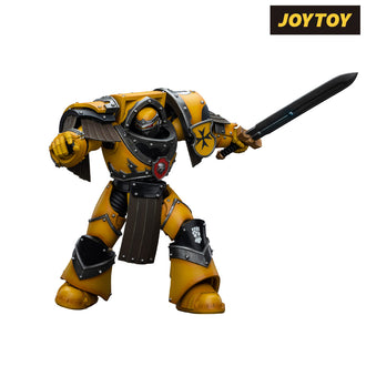 JoyToy Warhammer The Horus Heresy Action Figure - Imperial Fists, Legion Cataphractii Terminator Sergeant with Power Sword (1/18 Scale)