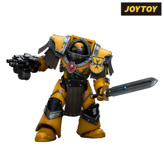 JoyToy Warhammer The Horus Heresy Action Figure - Imperial Fists, Legion Cataphractii Terminator Sergeant with Power Sword (1/18 Scale)