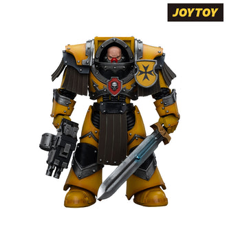 JoyToy Warhammer The Horus Heresy Action Figure - Imperial Fists, Legion Cataphractii Terminator Sergeant with Power Sword (1/18 Scale)