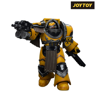 JoyToy Warhammer The Horus Heresy Action Figure - Imperial Fists, Legion Cataphractii Terminator with Chainfist (1/18 Scale)