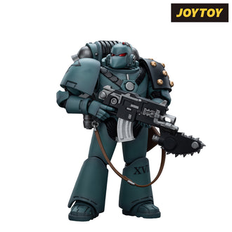 JoyToy Warhammer The Horus Heresy Action Figure - Sons of Horus, Legion MkVI Tactical Squad Legionary with Bolter & Chainblade (1/18 Scale)