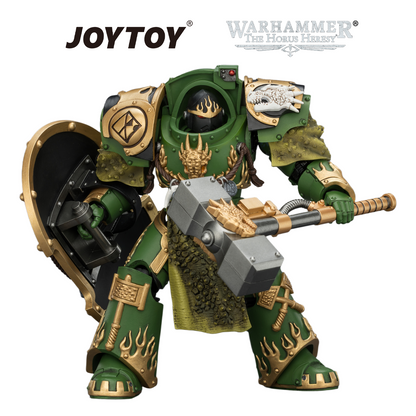 JOYTOY Warhammer The Horus Heresy - Salamanders, Firedrake Terminator 1 with Thunder Hammer and Dragonscale Storm Shield (1/18 Scale) Preorder