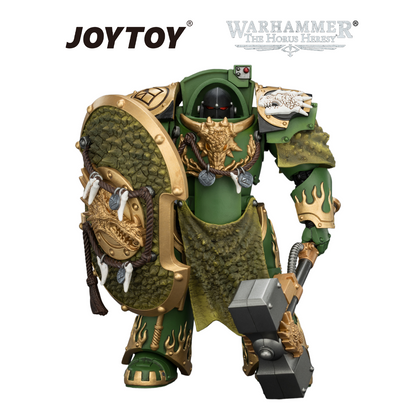 JOYTOY Warhammer The Horus Heresy - Salamanders, Firedrake Terminator 2 with Thunder Hammer and Dragonscale Storm Shield (1/18 Scale) Preorder