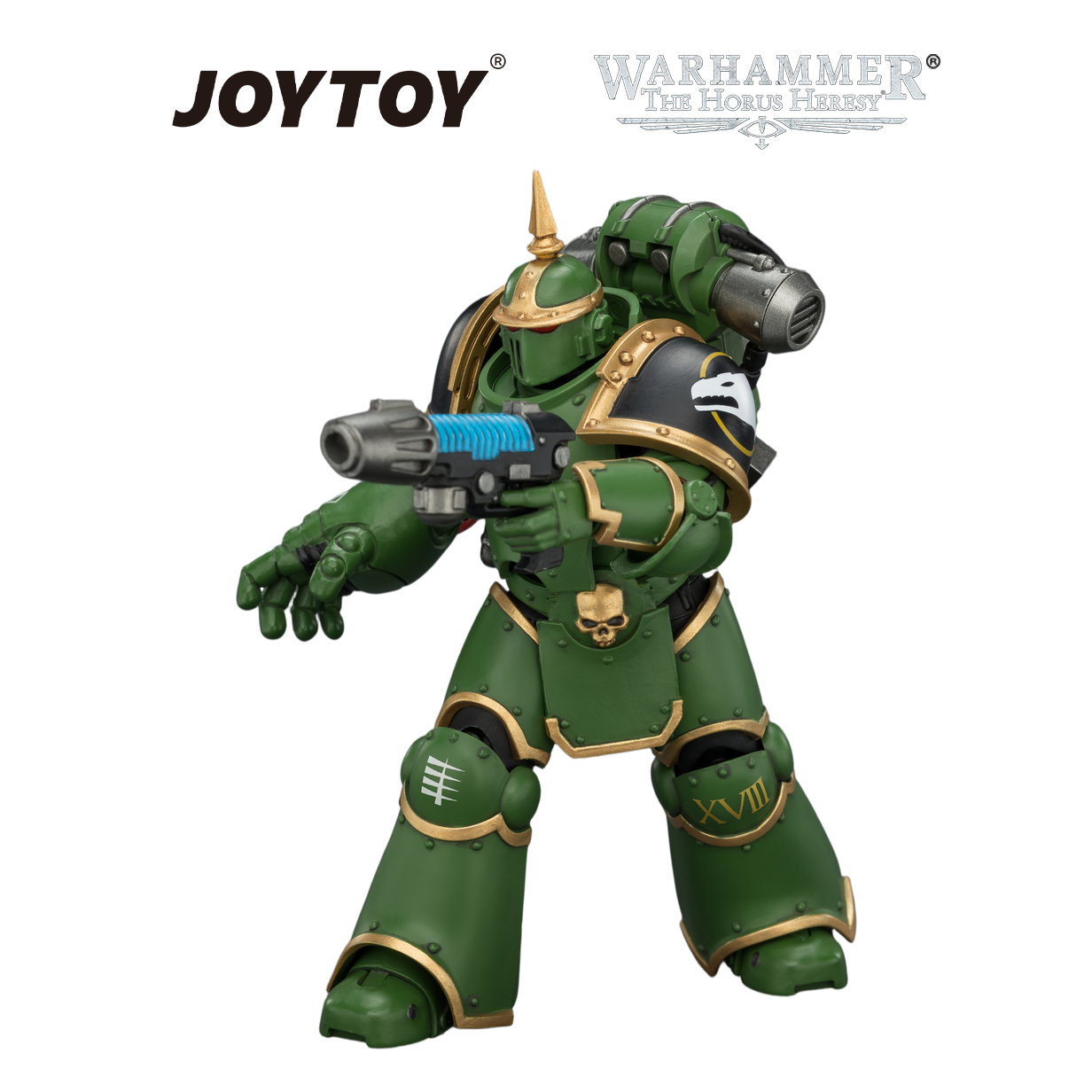 JOYTOY Warhammer The Horus Heresy - Salamanders, MKIII Tactical Legionary with Plasma Pistol and Bolt Pistol (1/18 Scale) Preorder