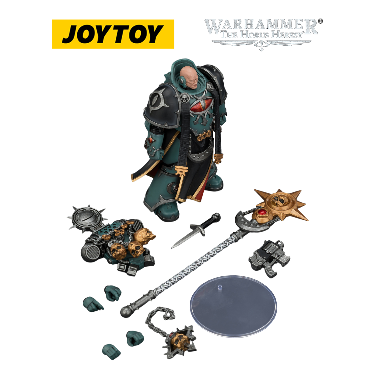 JOYTOY Warhammer The Horus Heresy - Sons of Horus, Dark Emissary Consul with Staff of Dark Authority (1/18 Scale)