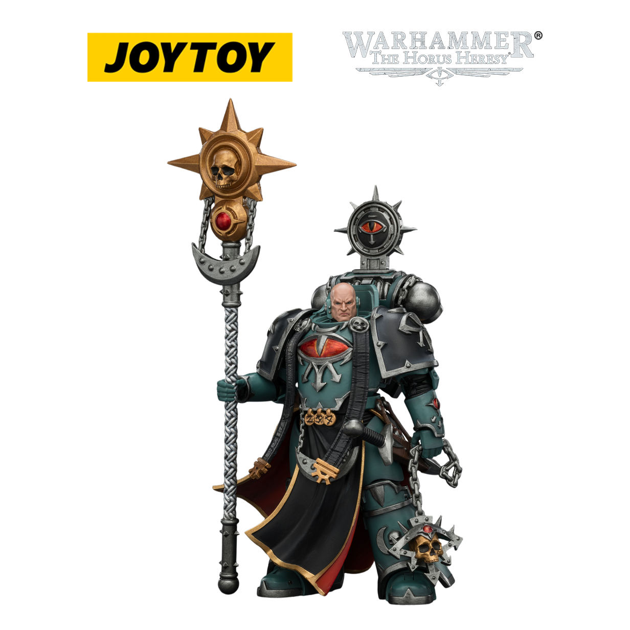 JOYTOY Warhammer The Horus Heresy - Sons of Horus, Dark Emissary Consul with Staff of Dark Authority (1/18 Scale)