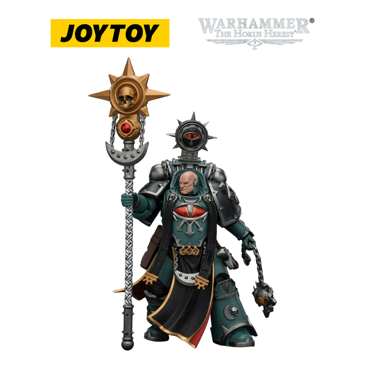 JOYTOY Warhammer The Horus Heresy - Sons of Horus, Dark Emissary Consul with Staff of Dark Authority (1/18 Scale)