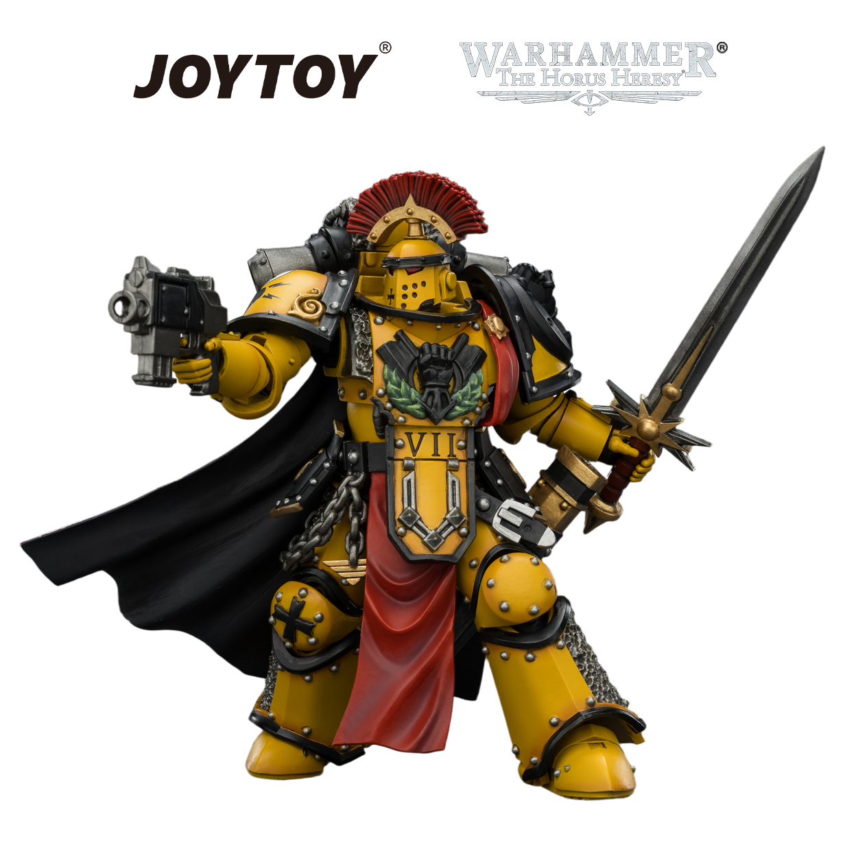 JOYTOY Warhammer The Horus Heresy - Imperial Fists, Legion Praetor in MkIII Armour (1/18 Scale) Preorder