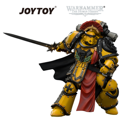 JOYTOY Warhammer The Horus Heresy - Imperial Fists, Legion Praetor in MkIII Armour (1/18 Scale) Preorder