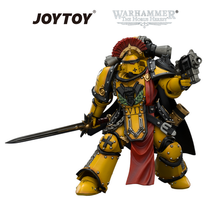 JOYTOY Warhammer The Horus Heresy - Imperial Fists, Legion Praetor in MkIII Armour (1/18 Scale) Preorder