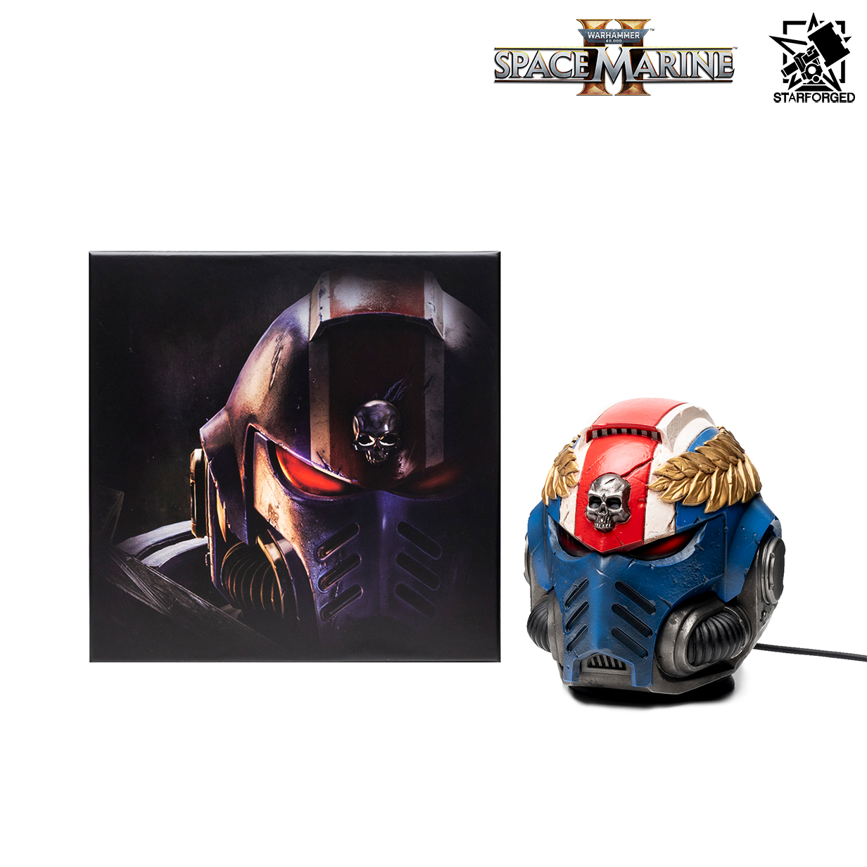 Starforged Warhammer 40,000: Space Marine 2 Ultramarines Titus' Helmet Night Light Lamp Preorder