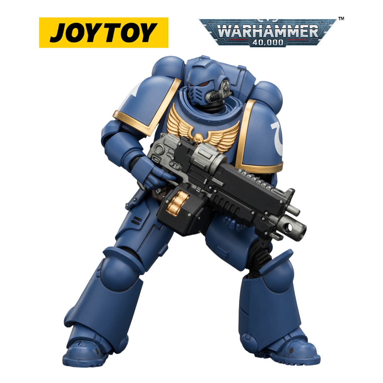 JOYTOY Warhammer 40,000 Ultramarines Predator Destructor & Intercessor (Scale 1:18) Preorder Bundle