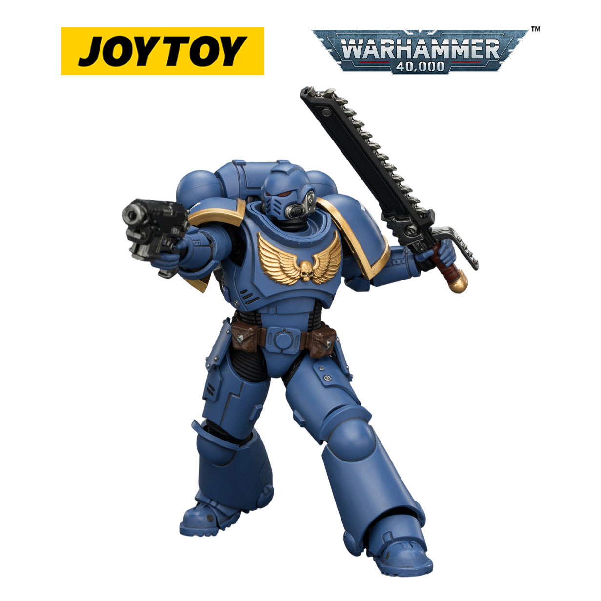 JOYTOY Warhammer 40,000 Ultramarines Predator Destructor & Intercessor (Scale 1:18) Preorder Bundle