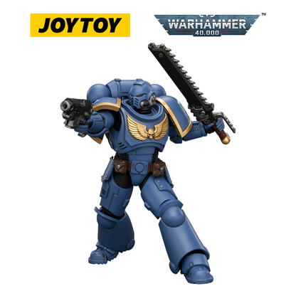 JOYTOY Warhammer 40,000 Ultramarines Predator Destructor & Intercessor (Scale 1:18) Preorder Bundle