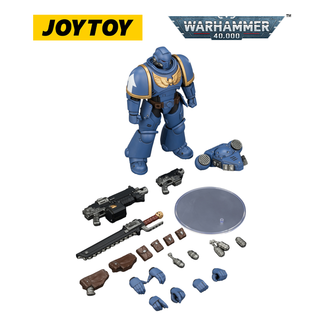 JOYTOY Warhammer 40,000 Ultramarines Predator Destructor & Intercessor (Scale 1:18) Preorder Bundle