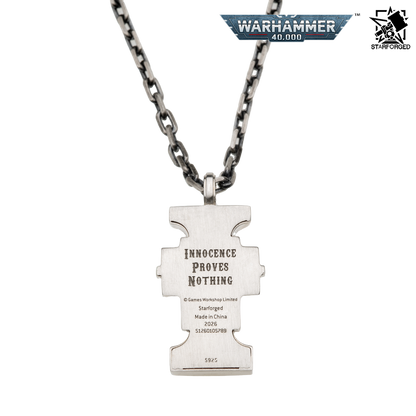 Starforged Warhammer 40,000 Inquisition Seal of the Holy Ordos Silver Pendant