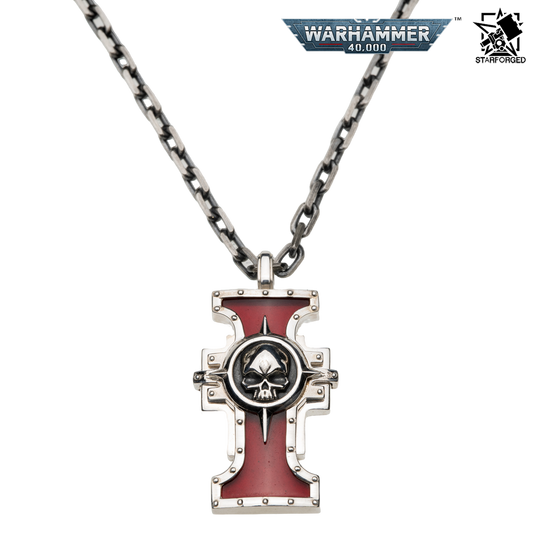 Starforged Warhammer 40,000 Inquisition Seal of the Holy Ordos Silver Pendant
