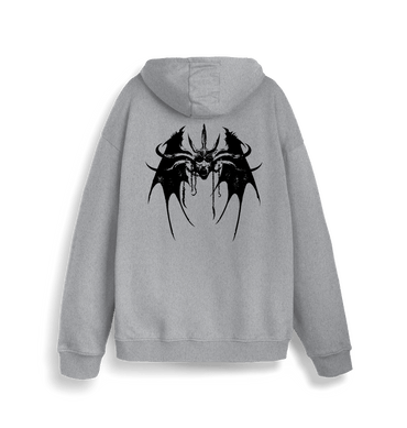 Heather Grey Printed Sweater Back