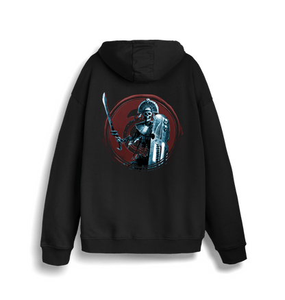 Black Printed Sweater Back