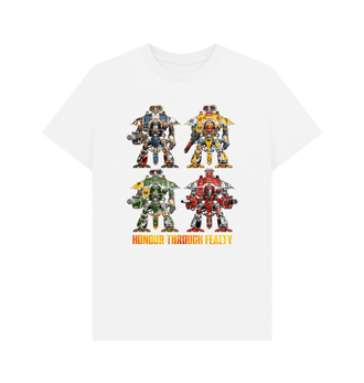 White Imperial Knights Honour Through Fealty White T Shirt