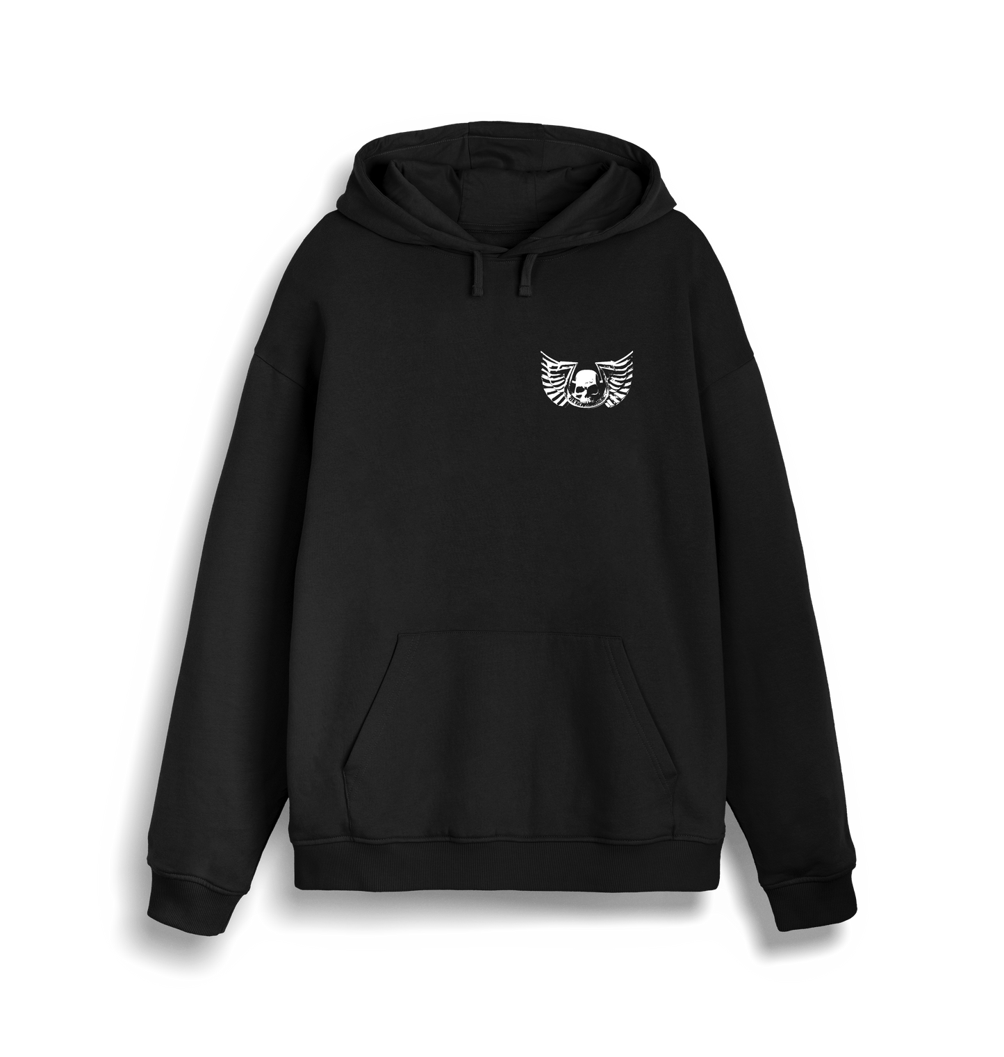 Black Printed Sweater Front