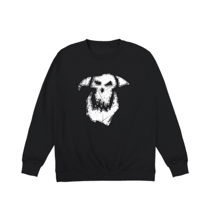 Deep Black Printed Sweater