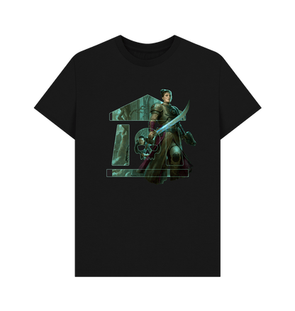 Black Printed T-shirt Front