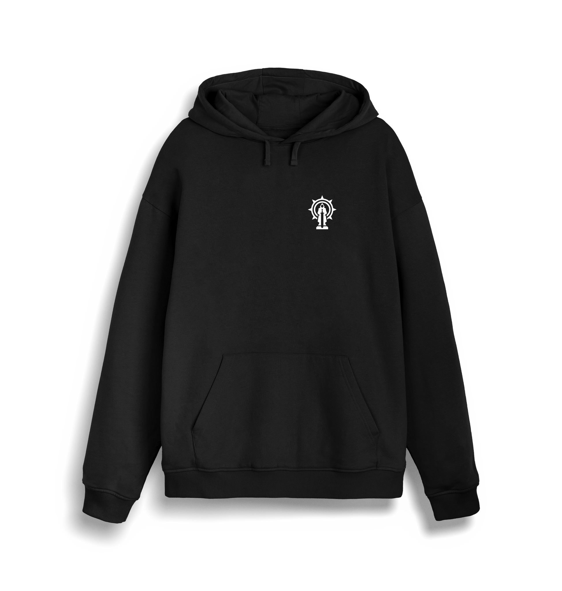 Black Printed Sweater Front