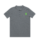 Heather Grey Necron Green Icon Polo Shirt