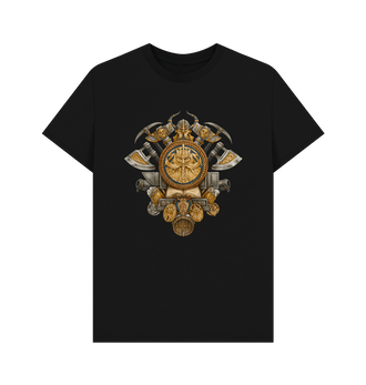 Black Premium Warhammer The Old World Dwarfen Mountain Holds Crest T Shirt