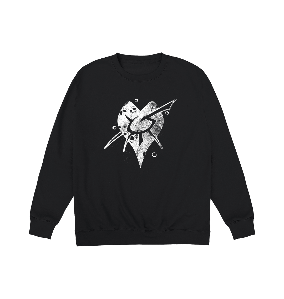 Deep Black Printed Sweater
