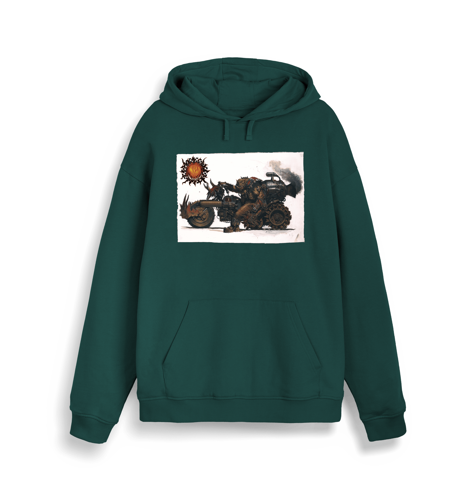 Glazed Green Printed Sweater Front