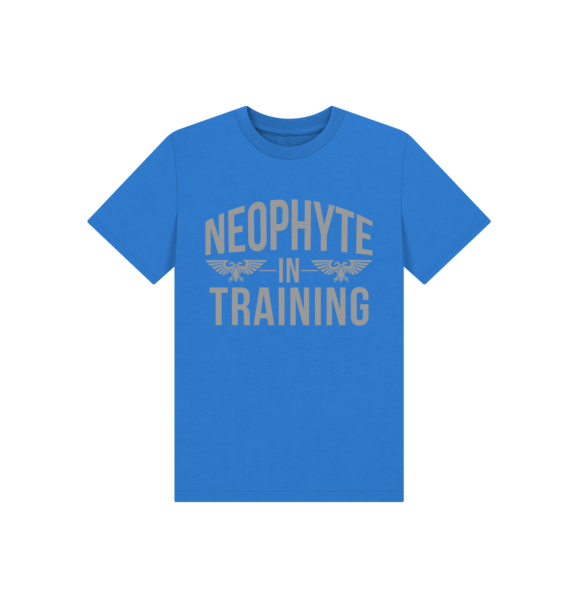 Bright Blue Neophyte In Training Kids T Shirt