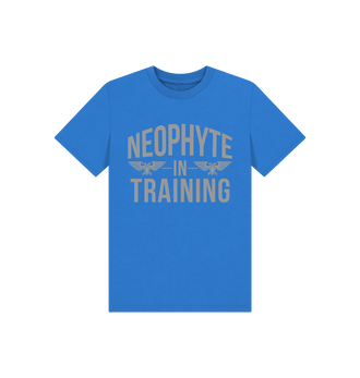 Bright Blue Neophyte In Training Kids T Shirt