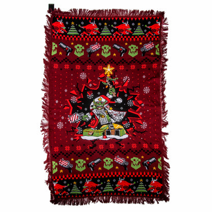 As Shown Warhammer 40,000: Red Gobbo Knitted Blanket