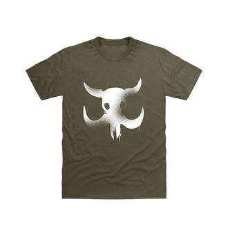 Military Green Beasts of Chaos Graffiti Insignia T Shirt