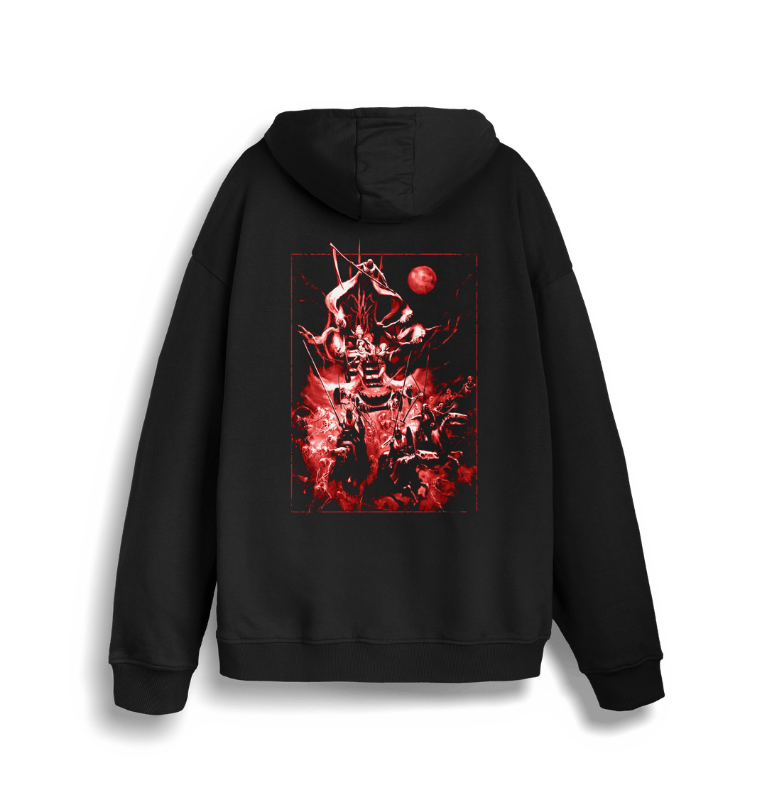 Black Printed Sweater Back