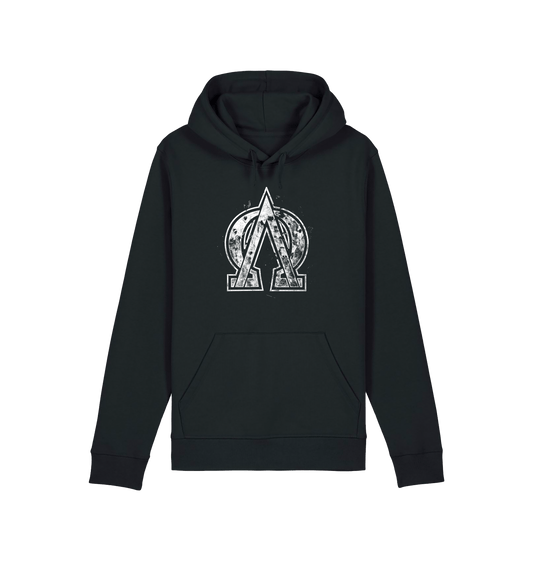 Black Printed Hoody Front