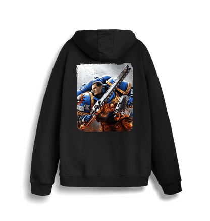 Black Printed Sweater Back
