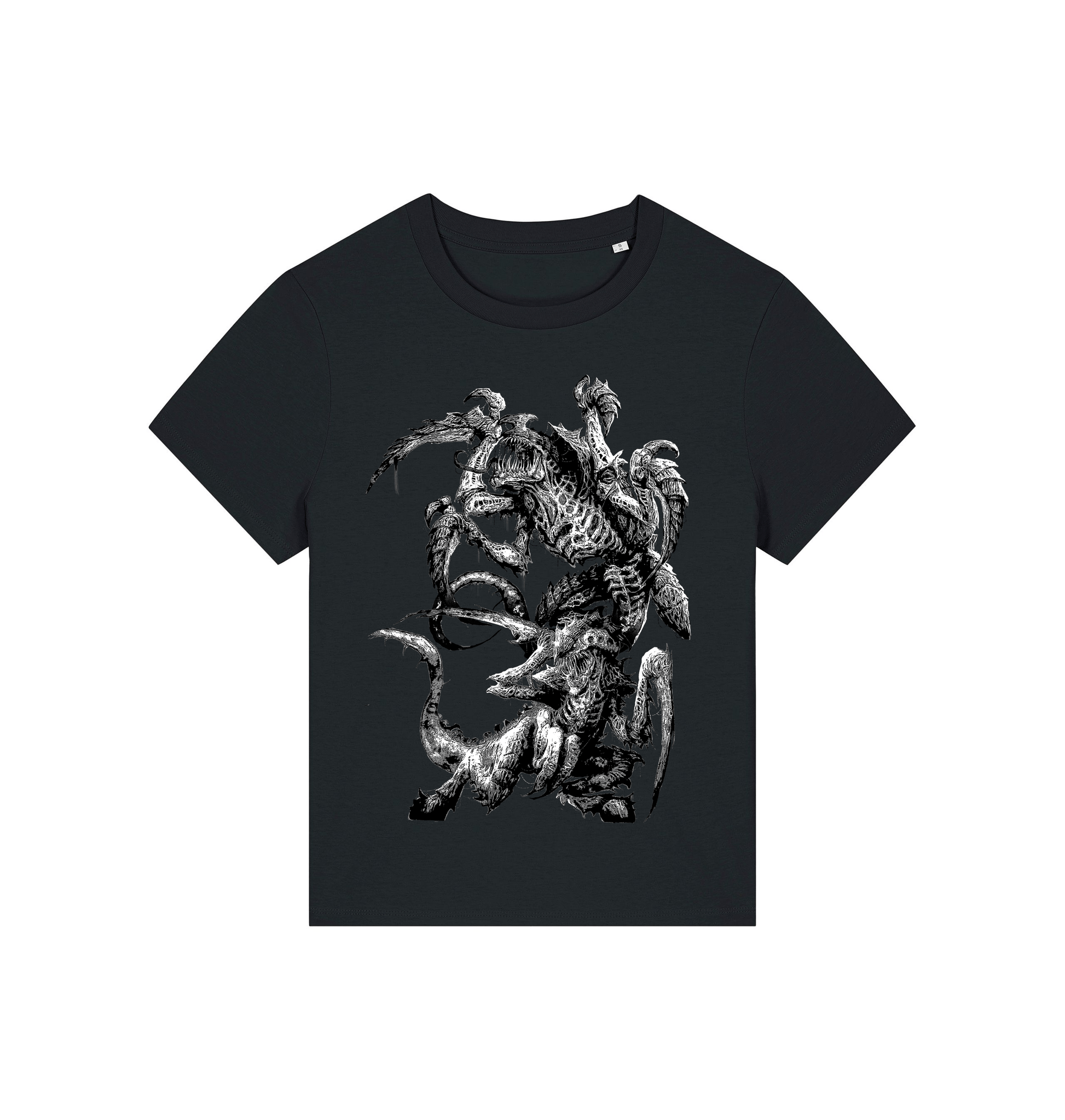 Black Printed T-shirt Front