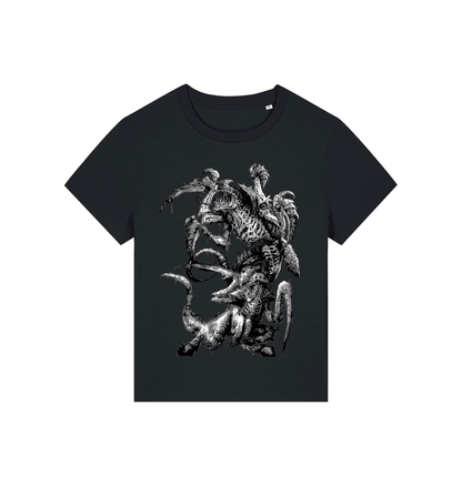 Black Printed T-shirt Front